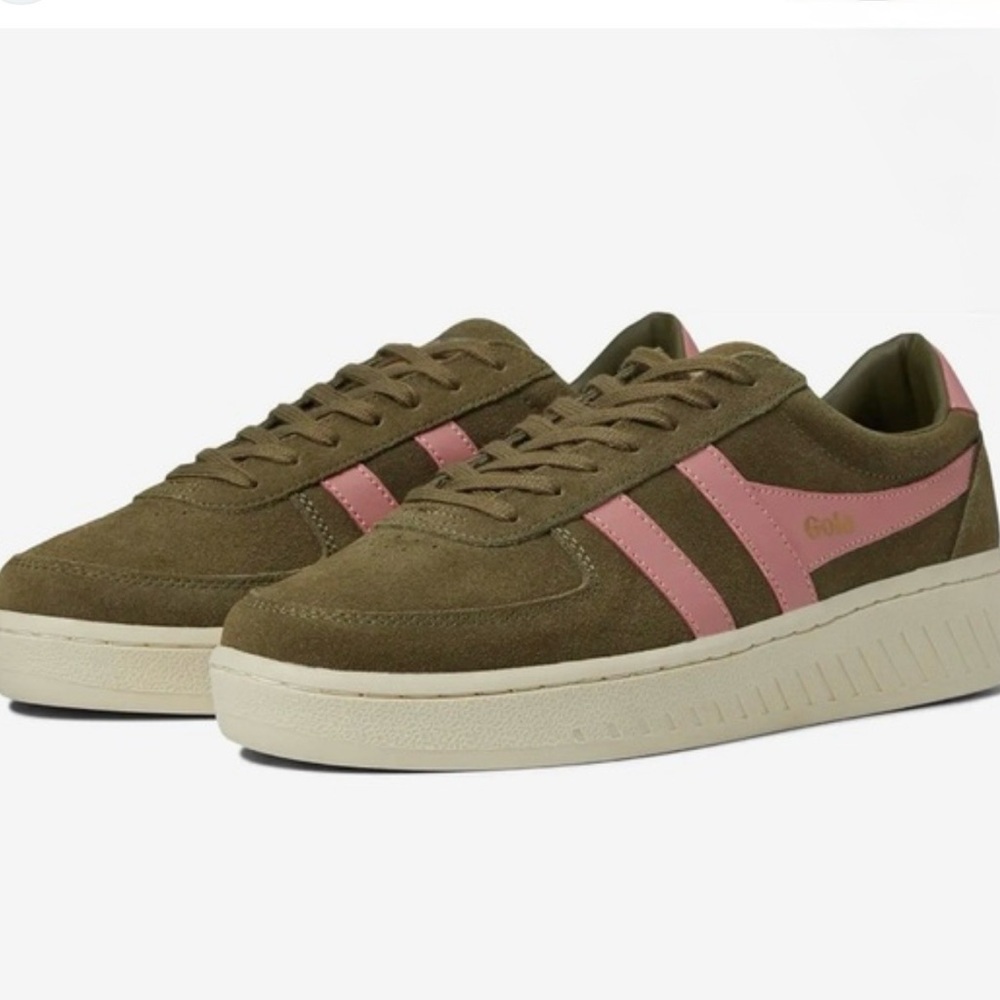 Gola Olive and Pink Casual Sneakers